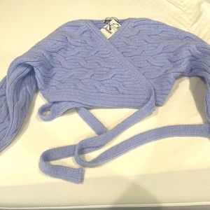 Cropped Knit wrap sweater